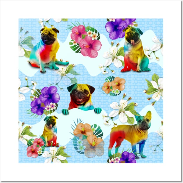 Pug dogs Wall Art by ilhnklv
